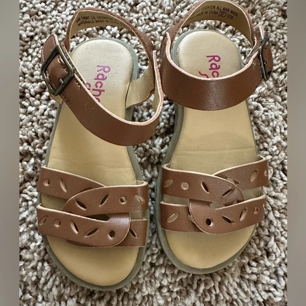 Rachel Shoes Brown Strappy Sandals – Girls Size 8